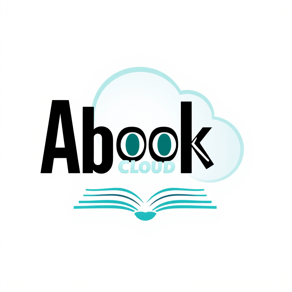 Abookn-Cloud logo - moderne online bibliotheek met elegante typografie en turquoise accent