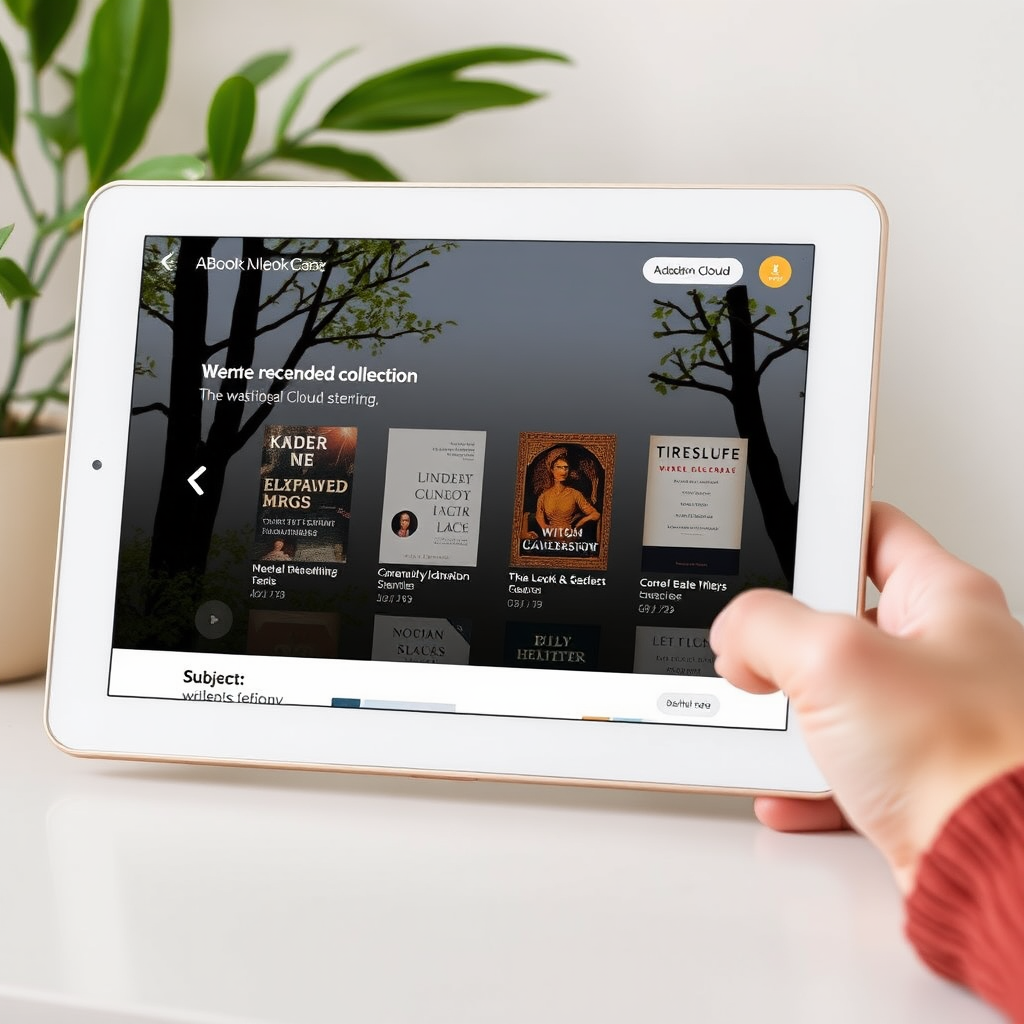 Moderne digitale bibliotheek interface van Abookn-Cloud toont de nieuwe uitgebreide collectie lokale literatuur en regionale verhalen